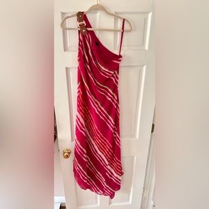 Ralph Lauren Striped One-Shoulder Dress